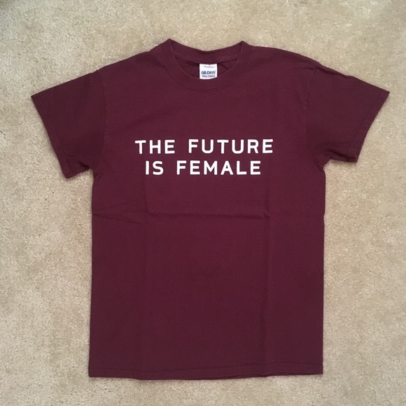 Gildan Tops - Maroon “The Future Is Female” t shirt